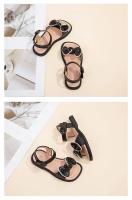Sandalias De Verano Para Niñas Con Lazo Correas Caucho Suave Bajo Tobillo Versátiles Sandalias De Playa Moda Niños Tallas 4-6Años - details 7