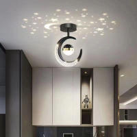 Lámpara Colgante De Techo LED Para Decoración De Hogar Y Entradas Estilo Estelar Lámpara De Noche Para Dormitorio Y Sala De Estar Material Metálico Y Acrílico Fuente De Luz LED 220V - details 7