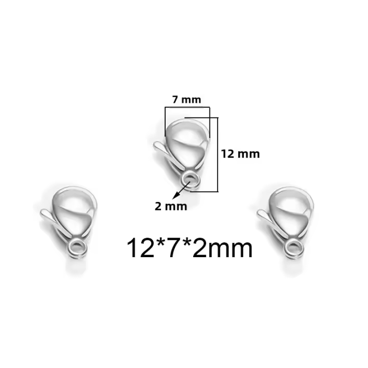 25Pcs Abrazaderas De Langosta De Acero Inoxidable Dorado Negro Para Fabricación De Joyas Accesorios Para Collares Y Pulseras DIY Tamaños 9/10/11/12/13/15MM - 1