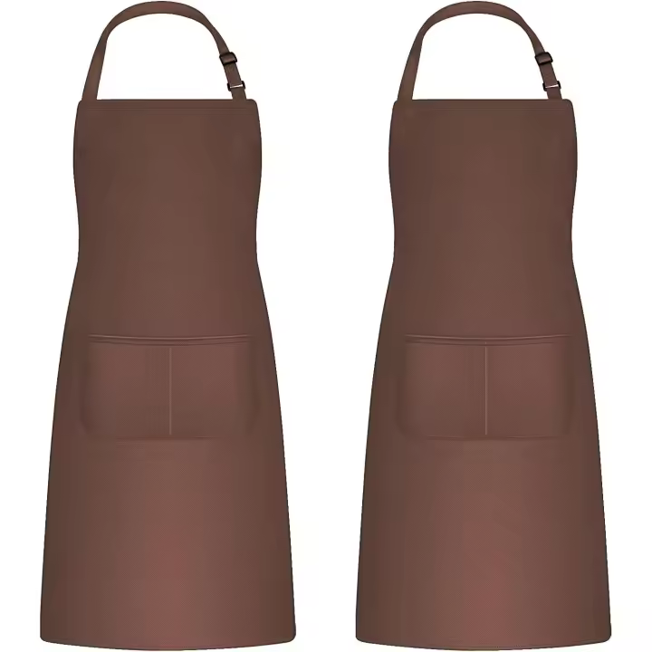 2 piezas de delantales de cocina para hombres y mujeres, delantal para el hogar portaherramientas delantales con 2 bolsillos para barbacoa, jardinero delantal adultos ajustable para jardinería - 1