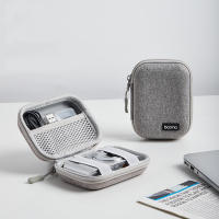 Estuche Portátil Mini De Hueso Duro Para Almacenamiento De Gadgets Digital Estuche De Cuero Artificial Para Auriculares Cargadores Cable De Datos USB Organizador - details 6