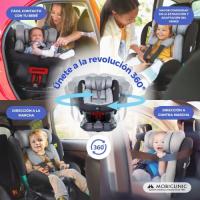 Silla de coche Giro 360º ISOFIX Mobiclinic® Grupo 2/3  Evolutiva De 0-12 años Lionfix PRO Arnés 5 puntos Normativa i-size Pata de seguridad Regulable Reclinable 3 posiciones Textil lavable - details 2