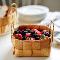 Cesta De Almacenamiento Para Escritorio Hecha De Bambú Tejida a Mano Cesta De Frutas Y Vegetales Con Mango Organizador Decorativo Para Rituales Y Costumbres - details 4