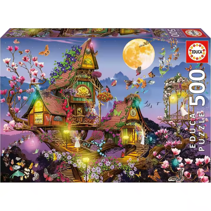 Educa Puzzle 500 piezas Casa de las Hadas Incluye Pegamento Fix Puzzle Educa 19554 - 1