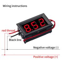 Mini Voltímetro DC 5-120V Con Pantalla Digital LED Azul Para Monitor De Batería De Motocicleta Medidor De Tensión 2-Wire 0.56 Pulgadas - details 5