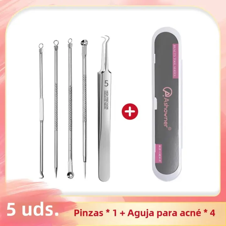Herramienta De Limpieza De Pores Y Remoción De Acné Con Agujas Para Eliminar Quistes Y Manchas En La Piel Set De 5/8 Piezas - 1