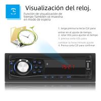 Receptor De Estéreo Para Coche Podofo 1din MP3 Multimedia Bluetooth FM Estéreo Digital Con SD USB TF AUX-IN Entrada DC 12V - details 5