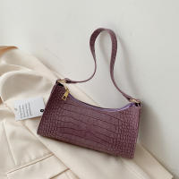 Bolso De Hombro Retro Con Patrón De Cocodrilo Para Mujer En Cuero PU Bolso De Bocina Estilo Francés Bolso De Mano Casual Monedero Tote - details 19