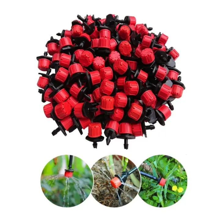 SUINGA Pack 1000 Gotero Regulable para Riego de 0 a 70 Litros | Gotero Rojo Ajustable | Goteros para Riego por goteo - 1