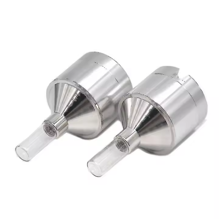 Polvo de Metal Grinder Mano Molino Embudo With El Rapé Botella de Vidrio 1PC-B - 1