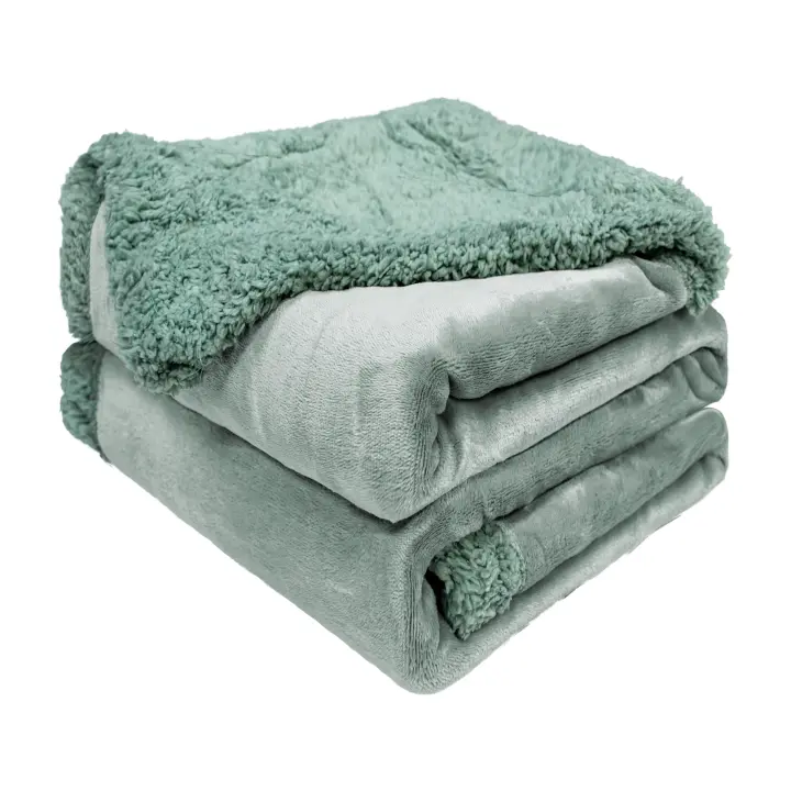 NQT Manta Borrego para Sofá Cama 130x160cm, 160X220cm y 220x240cm - Mantas Sherpa Gruesa, Calientes Super Suaves y Cómodas | Manta Polar Doble Forro Reversible Borreguito - 1