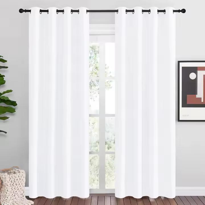 Cortinas 55 Por 86 Pulgadas, 1 Par, 50% con Ojales Bloqueo Luz Sala de Estar - 1