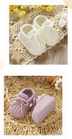 Botines De Primer Pasos Para Bebés Recién Nacidos Niño Y Niña Suéter Tejido Sólido Calzado Infantil Cálido Accesorios De Ropa Transversales Todas Las Estaciones - details 9