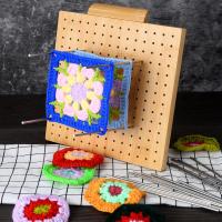 Tablero De Bloqueo De Crochet De Madera De Bambú Con Soporte Ajustable Reutilizable Para Cuadrados De Abuela - details 1