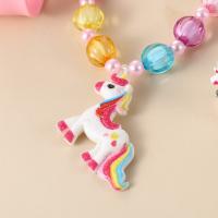 Juego De Reloj Y Joyería Para Niñas Con Patrón De Caballo Arcoíris Collar Aretes Anillo Pulsera Regalos Para Niñas Y Niños - details 18