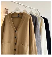 Nueva Cardigan Coreana De Otoño Invierno Para Hombre Estilo Casual Versátil Suéter V-Neck Confeccionado En Poliéster Transpirable Y Cómodo - details 5