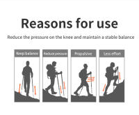 Naturehike Pares De Poles De Trecking De Fibra De Carbono Collapsible Telescópicas Pesas Ligera Para Caminar Senderismo Escalada - details 9