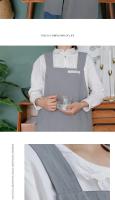 Delantal De Cocina De Color Puro Para Mujer Y Hombre Chef Barbería Café Tienda BBQ Personalizable Con Logo Regalo Bibs Al Por Mayor - details 3