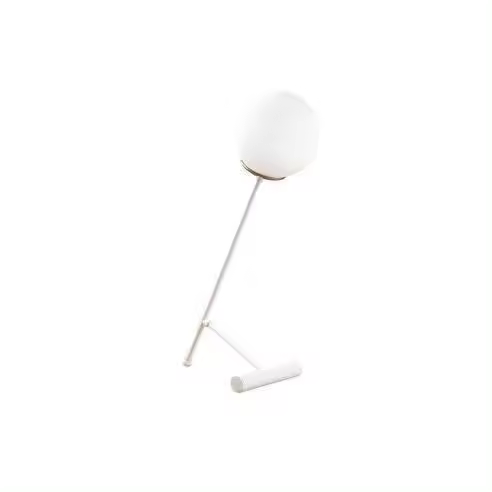 CRISTAL RECORD Lámpara de Mesa Blanca Tulipa Blanca Model 17 - Iluminación Led Interior - 1