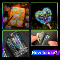 Pegatinas De Corazones De Amor Transparentes Para Laser 50 Piezas Decoración De Encuadernación Material PET Colores Fluorescentes Tamaño 3-7cm Para Mayores De 14 Años - details 3