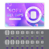 420pcs Uñas Postizas De Artesanía Press on En Mate Y Transparente Cubierta Completa Uñas Postizas Cuadradas Y De Alerza Cortas Para Extensión De Manicura - details 12