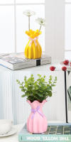 Vaso De Flores Nórdico Pequeño Y Blanco Para Decoración Interior Moderna Vaso De Plástico Para Flores Secas Ornamento De Habitación - details 5