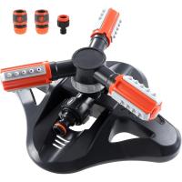 Garden Lawn Sprinkler, 360° Rotating 3-Arm Automatic Lawn Sprinkler Watering Irrigation for Lawn Garden Field - details 0