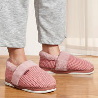 Zapatillas De Casa Para Mujer Invierno Antideslizantes Algodón Cálidas Plush Para Parejas Zapatos Internos Transpirables Talla Verdadera - details 36