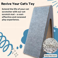 Alfombrilla De Subida Para Gatos Con Adhesivo Autoadhesivo Antideslizante Protector De Muebles Tapete De Rascado Multifuncional Para Mascotas Accesorio Para Animales - details 1