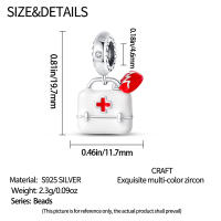 Encantos De Bolas De Plata 925 Para Joyería DIY Serie De Ocupaciones Doctor Artista Musician Enfermera Compatible Con Qikaola Pulseras - details 2