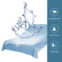 Sábana Ajustable Impermeable De Color Sólido Para Cama Funda De Sábanas Suave Transpirable Sin Ruido Gran Tamaño Con Bolsillo Profundo - details 5