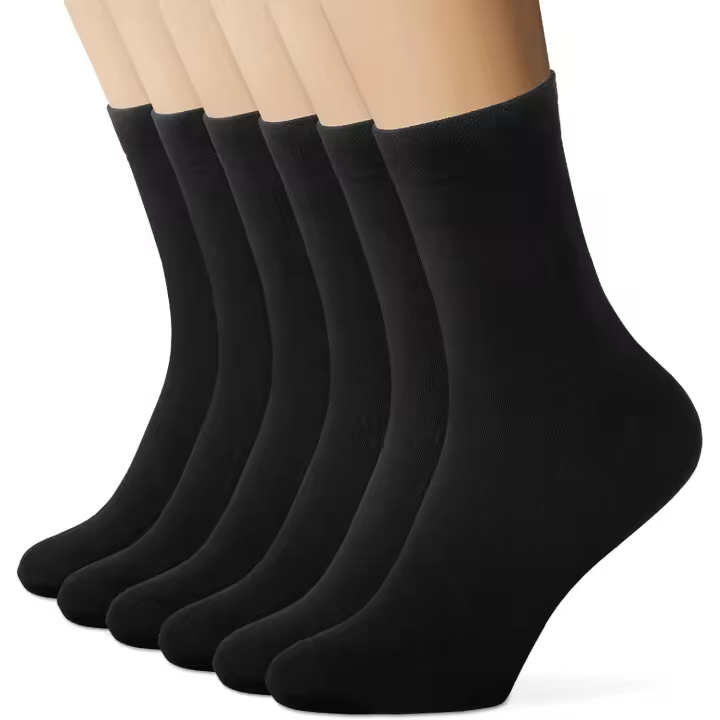 Calcetines Hombre Calzado Hombre Running Hombre Mujer Algodón 6 cables Calcetines Termicos Negro Blanco Calcetines de Trabajo Mujer Respirable Suaves Cómodos Transpirables 35-38 - 1