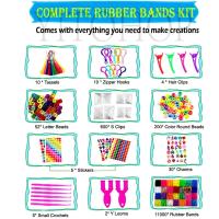 Kit De 2400 Piezas De Cintas De Loom Para Hacer Pulseras Con Bandas De Goma Kit De Artesanía DIY Ideal Para Niños Y Niñas Regalo De Cumpleaños Creativo - details 5