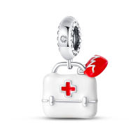 Encantos De Bolas De Plata 925 Para Joyería DIY Serie De Ocupaciones Doctor Artista Musician Enfermera Compatible Con Qikaola Pulseras - details 0