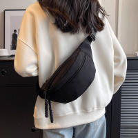Bolsa De Cintura Para Mujer Nueva En Lona Estilo Coreano Portátil Con Cierre De Cremallera Bolsa De Hombro Y Pecho Deportiva Casual Unisex - details 4