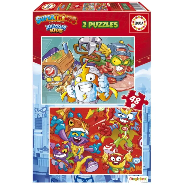 Saló Nova Imatge Puzzle Educativo 48 Piezas Superthings para Niños con Amigo Incluido - 1