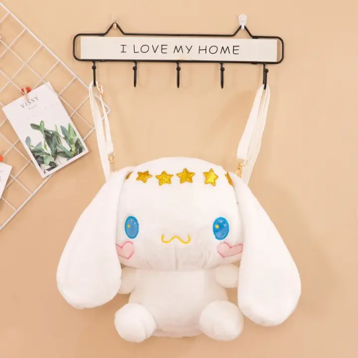 Muñeca De Peluche Sanrio 32CM Cinnamorol Kawaii Bolsa De Hombro Monedero Para Niñas Regalo De Cumpleaños Con Estilo De Kuromi - 1