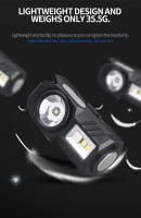 Mini Linterna Frontal LED Super Brillante Recargable USB C Portátil Para Camping Y Pesca Luz De Cabecera Inducción IPX4 Impermeable - details 14