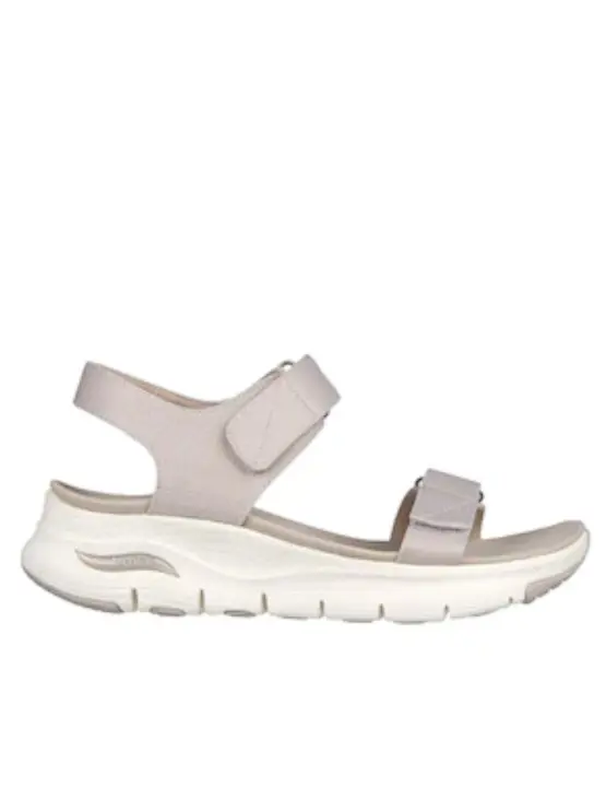Sandalia Skechers Arch Fit Taupe Adaptables con Velcro - Tecnología Arch Fit - Comodidad en Tus Sandalias - 1