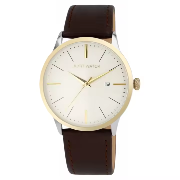 Reloj Just® Hombre com Bracelete em Pele Genuína - 1