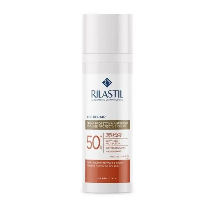 Rilastil Sun System Age Repair Fotoprotector Antiedad SPF50+, Hidratante y Reafirmante, Para Todo Tipo de Piel - 50 ml - 1