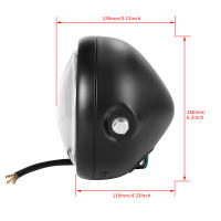 Faros LED De 6.5 Pulgadas Vintage Para Motocicleta Compatible Con Harley Sporster Softtail Choppers Custom Cafe Racer Alta Y Baja Potencia - details 1