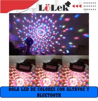 Luz de fiesta LED con altavoz Bluetooth, 6 colores, control remoto, bola mágica, sonido y USB, LoLek - details 1