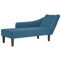 vidaXL Chaise longue con reposabrazos derecho terciopelo oscuro en color Verde oscuro/Azul/Gris oscuro y más - details 1
