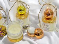 Pack de 10 Velas Aromáticas con Bálsamo de Labios en Bolsa de Regalo - Regalos para Invitados de Boda, comuniones, bautizos, aniversarios, cumpleaños - details 1