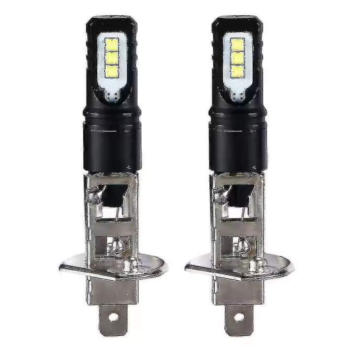 2x H1 6000K Super brillante Blanco 6000lm Drl LED Bombilla Headlight Kit de alta haz - 1