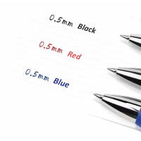 Juego De 13 Bolígrafos De Punto Fijo 0.5mm Recargables En Colores Negro Rojo Y Azul Gran Capacidad Para Escuela Y Oficina Estación De Escritura - details 6