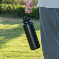 Botella Termo De Acero Inoxidable 1000ML Gran Capacidad Aislada Doble Capa Vaciado Para Viajes Y Exteriores Resistente Al Agua - details 6