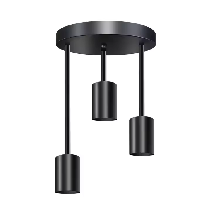 Lámpara Colgante Vintage De 3 Luces E27 Soporte Semi-Enchufe Para Techo Moderno Para Dormitorio Sala De Estar Pasillo - 1