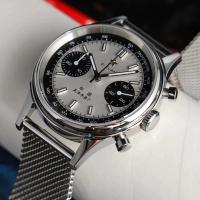 Reloj De Pulsera Deportivo Para Hombre AETEEY 1963 Pilot Quartz Cronógrafo Retro 42mm Resistente Al Agua Con Correa De Cuero Estilo Casual - details 11